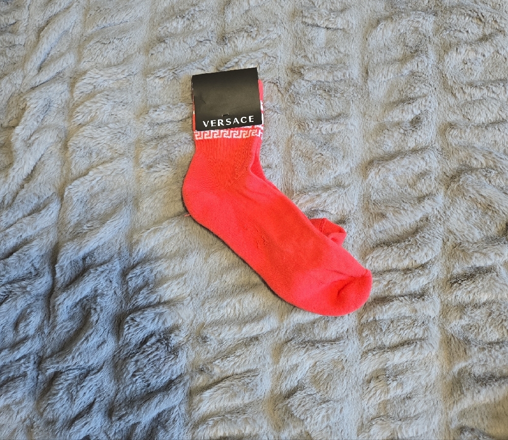 Versace Vibrant Red Casual Socks - Picture 2 of 3